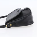 BALLY Shoulder Bag Leather Black Gold Auth 153489-3