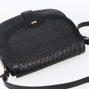 BALLY Shoulder Bag Leather Black Gold Auth 153489-6