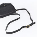 BALLY Shoulder Bag Leather Black Gold Auth 153489-7