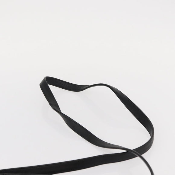 BALLY Hand Bag Leather 2way Black Gold Auth 153490