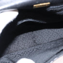 BALLY Hand Bag Leather 2way Black Gold Auth 153490-11