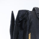 BALLY Hand Bag Leather 2way Black Gold Auth 153490-22