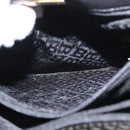 BALLY Hand Bag Leather 2way Black Gold Auth 153490-24