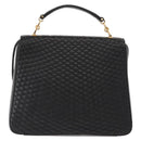 BALLY Hand Bag Leather 2way Black Gold Auth 153490A-2