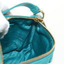 PRADA Shoulder Bag Nylon Blue Gold Auth 153492V-21