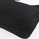 PRADA Hand Bag Nylon Black Silver Auth 153493-14