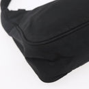PRADA Hand Bag Nylon Black Silver Auth 153493-15