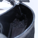 PRADA Hand Bag Nylon Black Silver Auth 153493-20