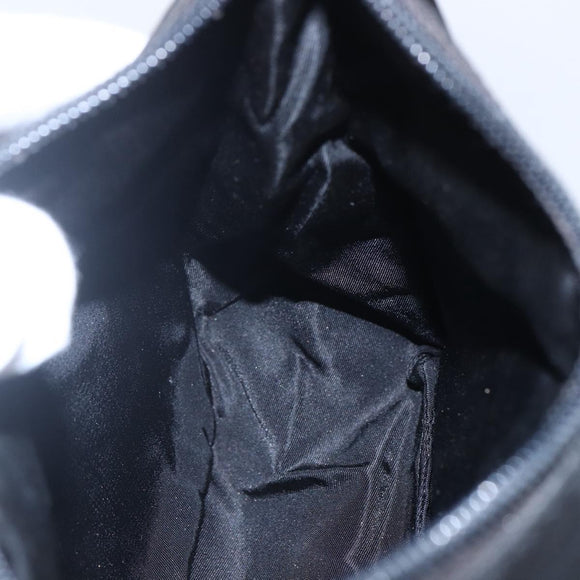 PRADA Hand Bag Nylon Black Silver Auth 153493