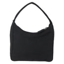 PRADA Hand Bag Nylon Black Silver Auth 153493-2