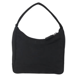 PRADA Hand Bag Nylon Black Silver Auth 153493 - 0