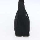 PRADA Hand Bag Nylon Black Silver Auth 153493-3