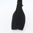 PRADA Hand Bag Nylon Black Silver Auth 153493-4