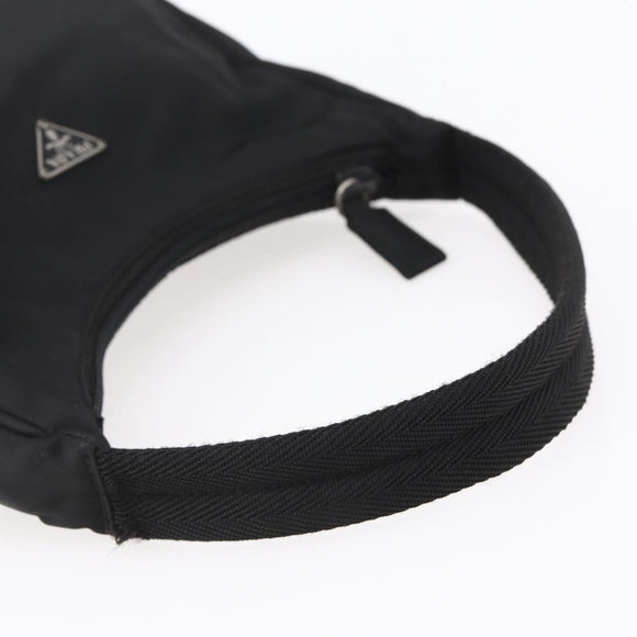 PRADA Hand Bag Nylon Black Silver Auth 153493