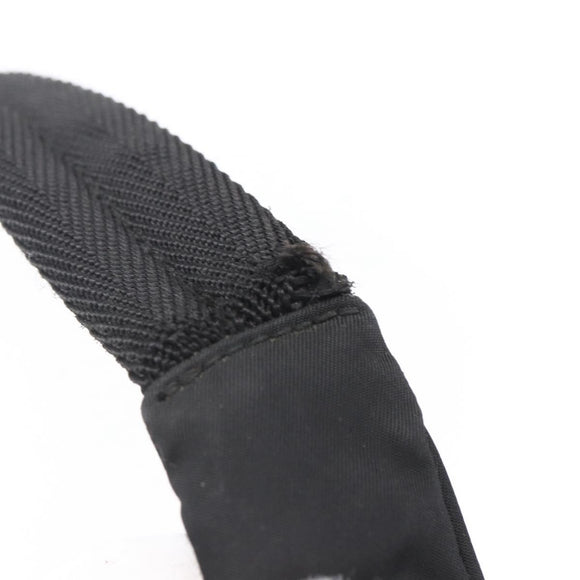 PRADA Hand Bag Nylon Black Silver Auth 153493