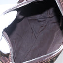 FENDI Zucca Canvas Hand Bag Black Brown Auth 153494-11