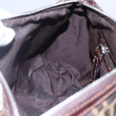 FENDI Zucca Canvas Hand Bag Black Brown Auth 153494-20