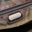 FENDI Zucca Canvas Hand Bag Black Brown Auth 153495-10