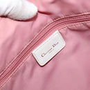Christian Dior Trotter Canvas Shoulder Bag Pink Silver Auth 153498-18