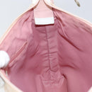 Christian Dior Trotter Canvas Shoulder Bag Pink Silver Auth 153498-19