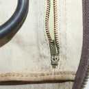 Christian Dior Trotter Canvas Boston Bag Beige Gold Auth 153500-19