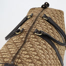 Christian Dior Trotter Canvas Boston Bag Beige Gold Auth 153500-6