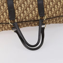 Christian Dior Trotter Canvas Boston Bag Beige Gold Auth 153500-7