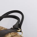 Christian Dior Trotter Canvas Boston Bag Beige Gold Auth 153500-8