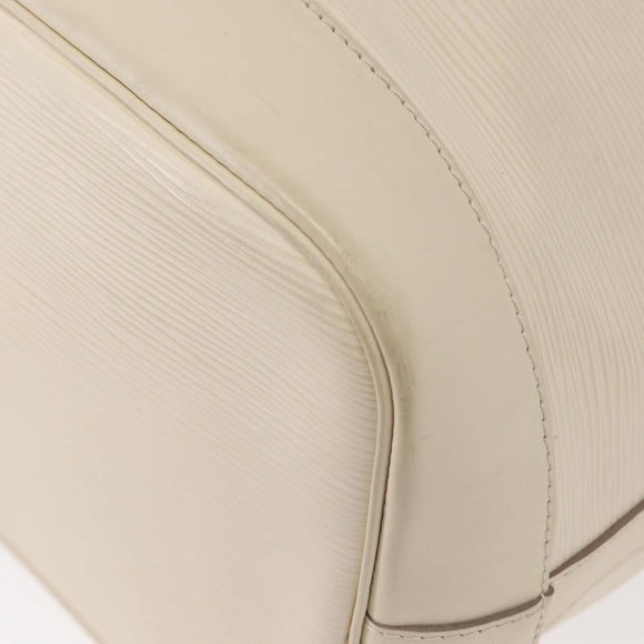 LOUIS VUITTON Epi Noe Shoulder Bag White Yvoire M4084J LV Auth 153505V