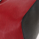 LOUIS VUITTON Epi Petit Noe Shoulder Bag Bicolor Black Red M44017 LV Auth 153507-9