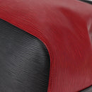 LOUIS VUITTON Epi Petit Noe Shoulder Bag Bicolor Black Red M44017 LV Auth 153507-16