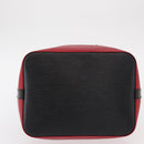 LOUIS VUITTON Epi Petit Noe Shoulder Bag Bicolor Black Red M44017 LV Auth 153507-5