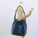 LOUIS VUITTON Epi Noe Shoulder Bag Bicolor Green Blue M44044 LV Auth 153509-23