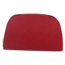 LOUIS VUITTON Epi Dauphine MM Pouch Red M48457 LV Auth 153510-13