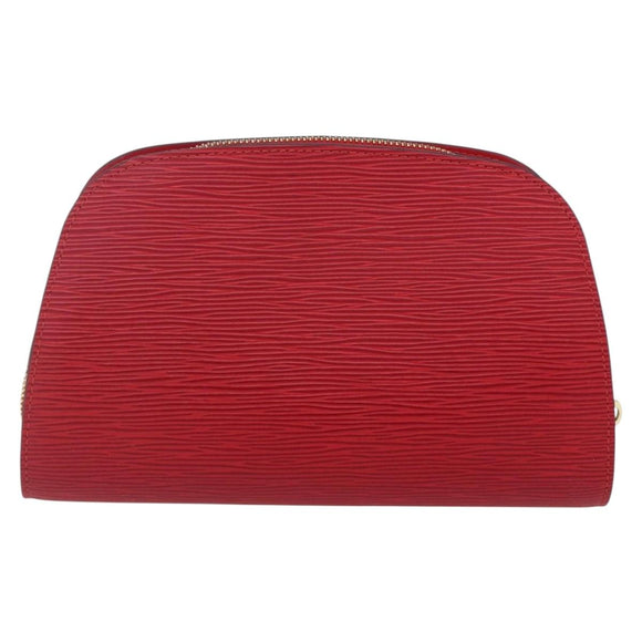 LOUIS VUITTON Epi Dauphine MM Pouch Red M48457 LV Auth 153510