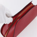 LOUIS VUITTON Epi Dauphine MM Pouch Red M48457 LV Auth 153510-5
