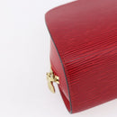 LOUIS VUITTON Epi Dauphine MM Pouch Red M48457 LV Auth 153510-14