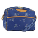 LOUIS VUITTON LV Cup Sac Cowes Bag Coated Canvas Blue M80008 LV Auth 153511-1