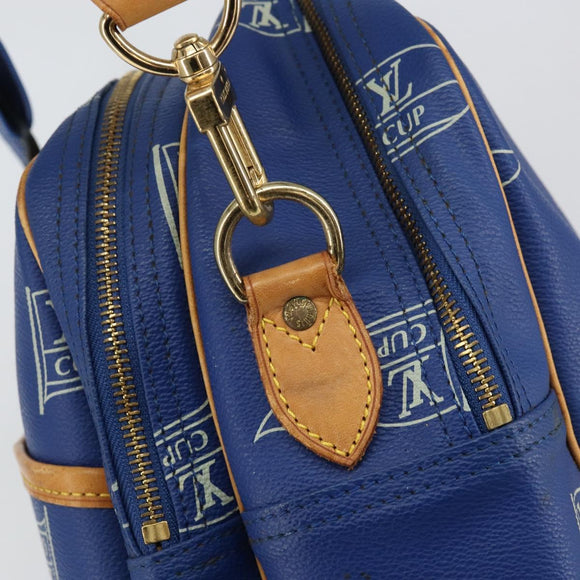 LOUIS VUITTON LV Cup Sac Cowes Bag Coated Canvas Blue M80008 LV Auth 153511