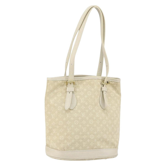 LOUIS VUITTON Monogram Mini Lin Bucket PM Shoulder Bag Dunne M95316 Auth 153514