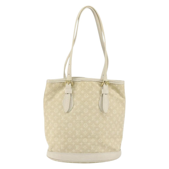 LOUIS VUITTON Monogram Mini Lin Bucket PM Shoulder Bag Dunne M95316 Auth 153514