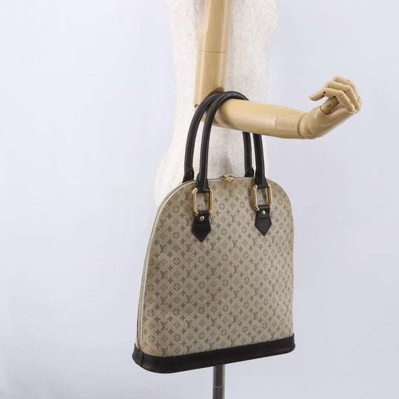 LOUIS VUITTON Monogram Mini Alma Haut Hand Bag Khaki M92203 LV Auth 153516