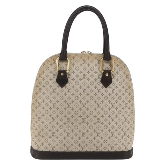 LOUIS VUITTON Monogram Mini Alma Haut Hand Bag Khaki M92203 LV Auth 153516