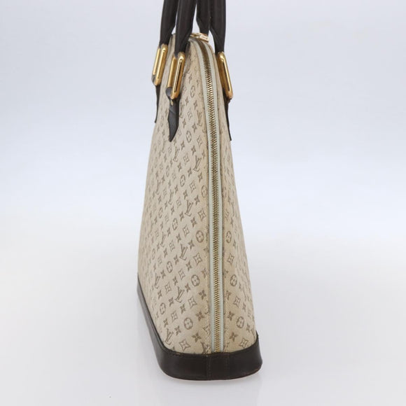 LOUIS VUITTON Monogram Mini Alma Haut Hand Bag Khaki M92203 LV Auth 153516