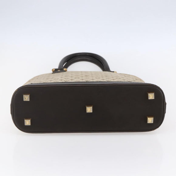 LOUIS VUITTON Monogram Mini Alma Haut Hand Bag Khaki M92203 LV Auth 153516