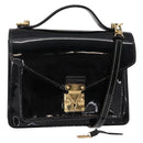 LOUIS VUITTON Vernis Monceau BB Hand Bag 2way Noir Manetic LV Auth 153517-1
