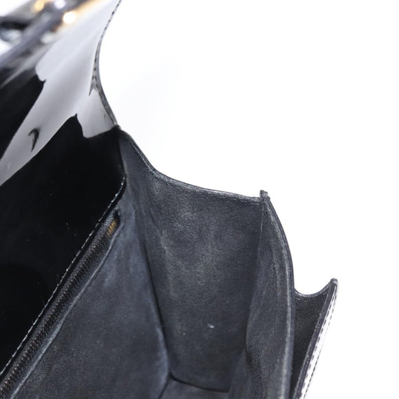 LOUIS VUITTON Vernis Monceau BB Hand Bag 2way Noir Manetic LV Auth 153517