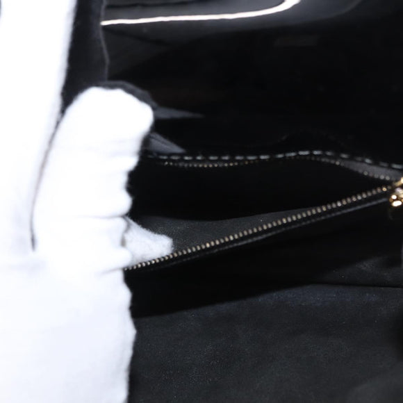 LOUIS VUITTON Vernis Monceau BB Hand Bag 2way Noir Manetic LV Auth 153517