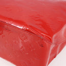 LOUIS VUITTON Monogram Vernis Reade MM Hand Bag Red Rouge M91086 LV Auth 153519-9