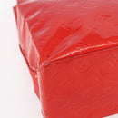 LOUIS VUITTON Monogram Vernis Reade MM Hand Bag Red Rouge M91086 LV Auth 153519-14